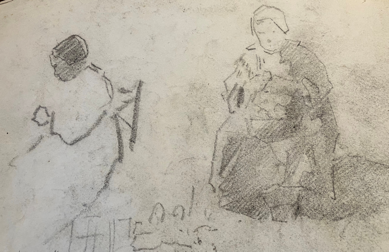 Anton de Jong dutch painter: sketch