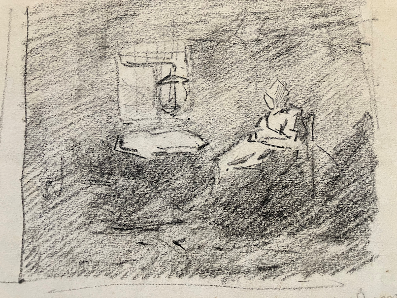 Anton de Jong dutch painter: sketch