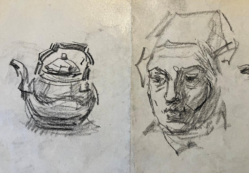 Anton de Jong dutch painter: sketch
