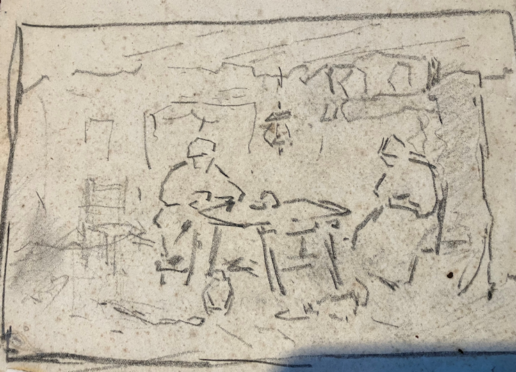 Anton de Jong dutch painter: sketch