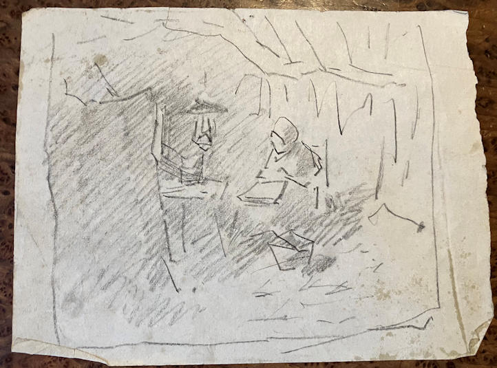Anton de Jong dutch painter: sketch