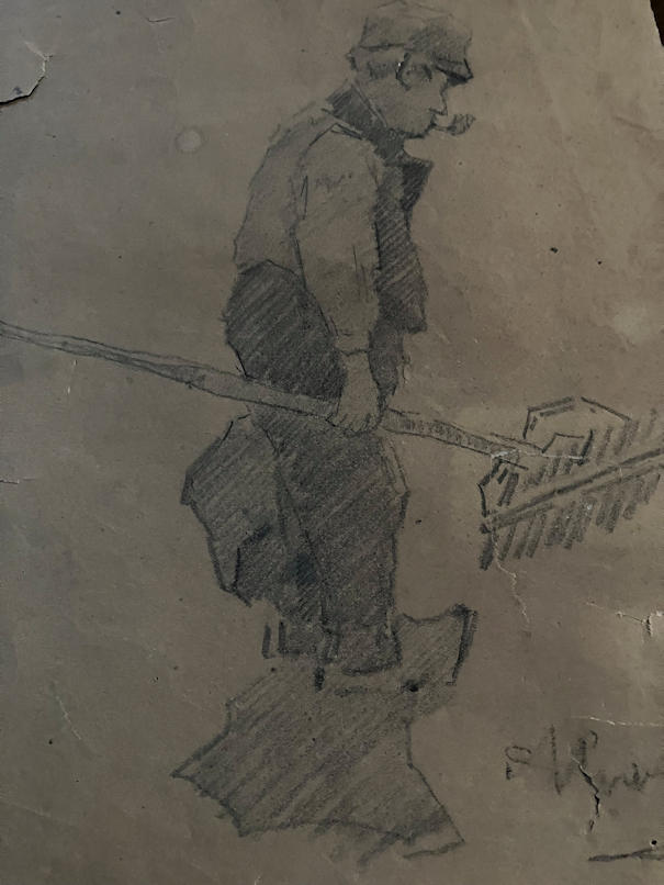 Anton de Jong dutch painter: sketch