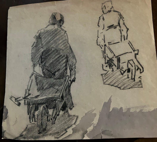Anton de Jong dutch painter: sketch