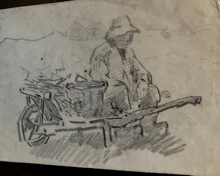 Anton de Jong dutch painter: sketch