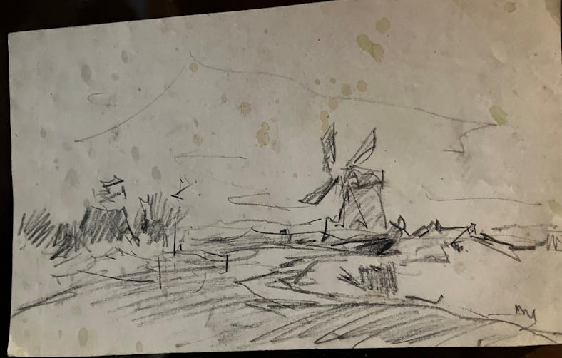Anton de Jong dutch painter: sketch