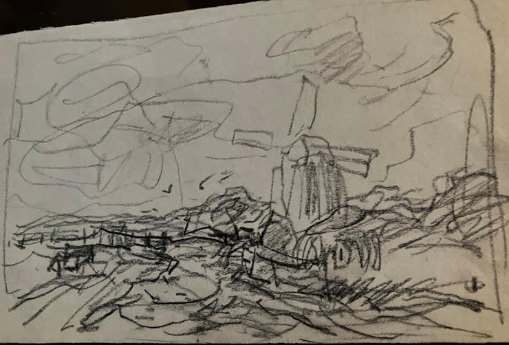 Anton de Jong dutch painter: sketch