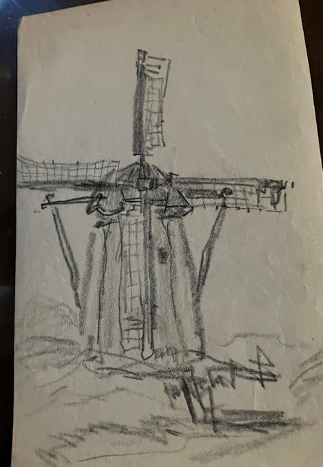 Anton de Jong dutch painter: sketch