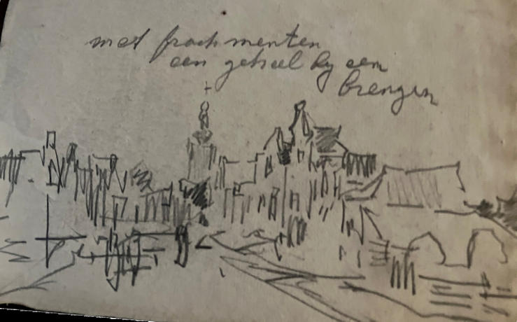 Anton de Jong dutch painter: sketch