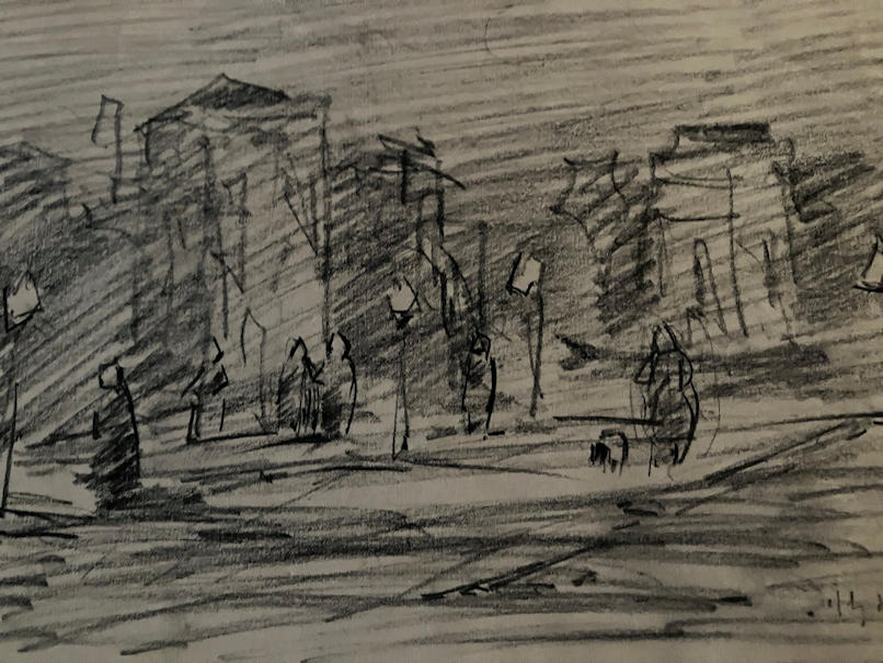 Anton de Jong dutch painter: sketch