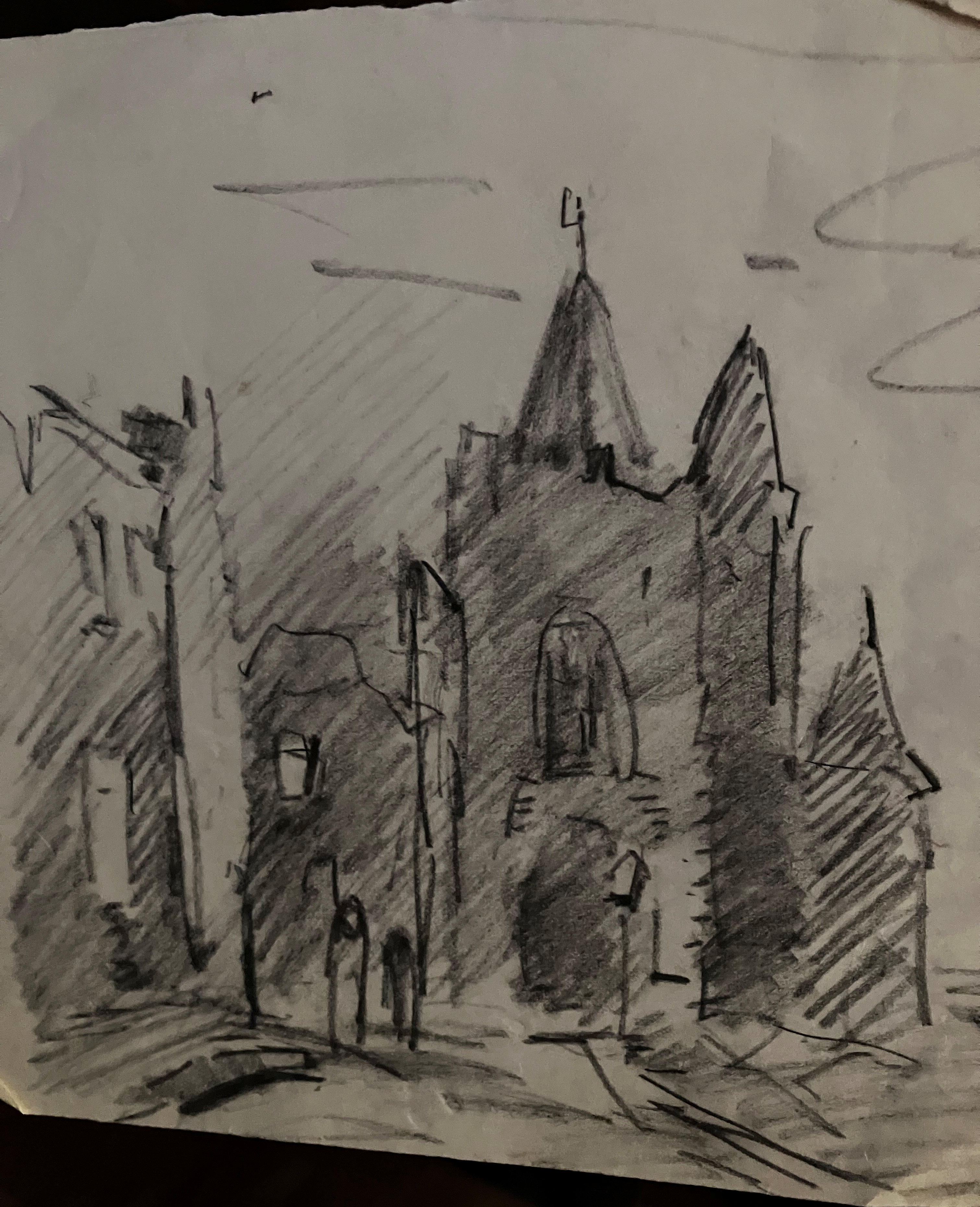 Anton de Jong dutch painter: sketch