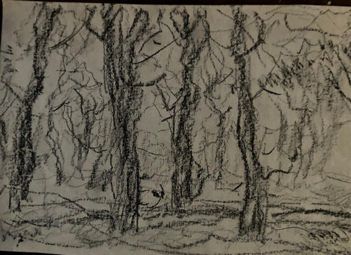 Anton de Jong dutch painter: sketch