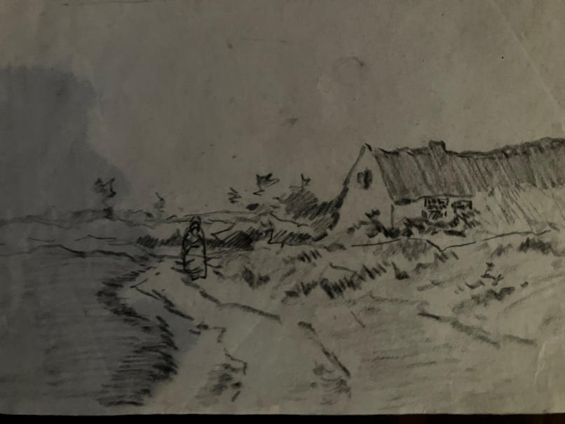 Anton de Jong dutch painter: sketch