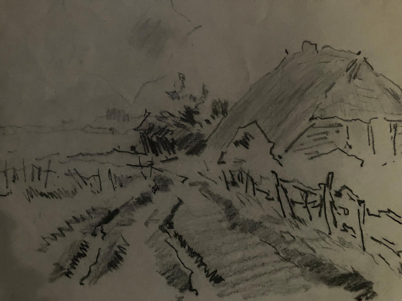 Anton de Jong dutch painter: sketch