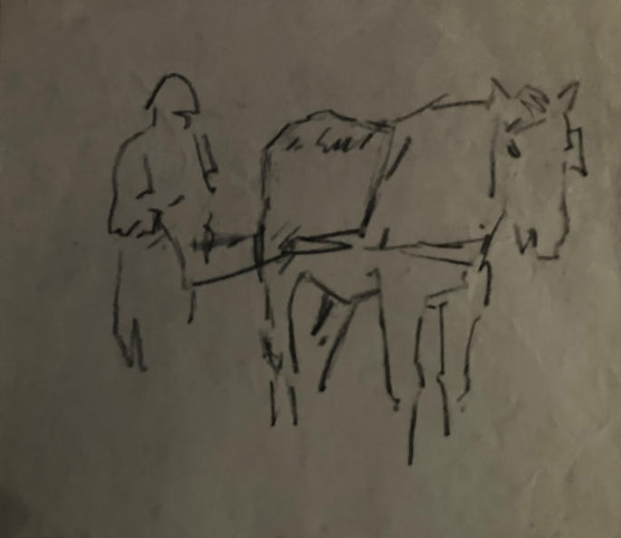 Anton de Jong dutch painter: sketch