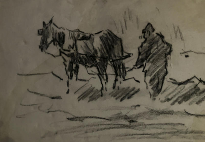 Anton de Jong dutch painter: sketch