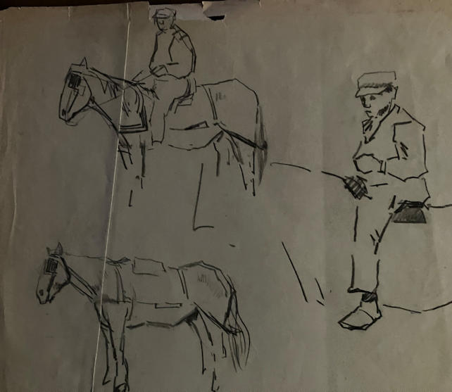 Anton de Jong dutch painter: sketch