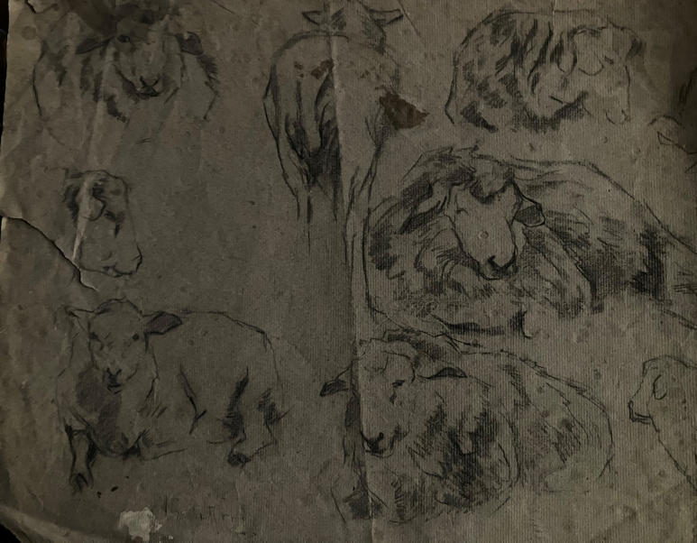 Anton de Jong dutch painter: sketch