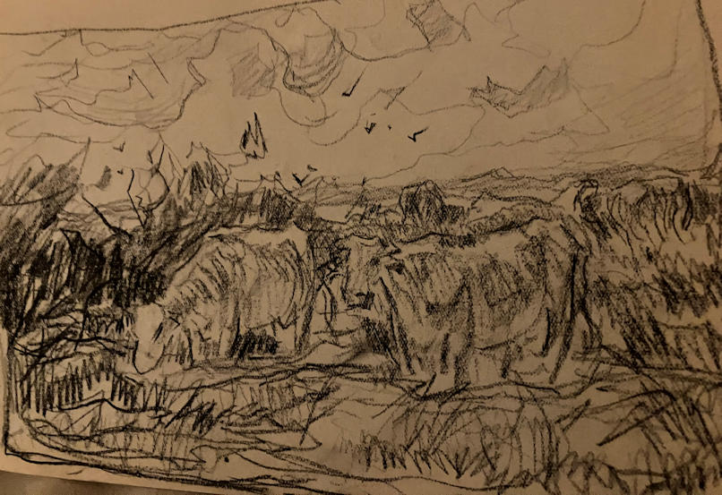 Anton de Jong dutch painter: sketch