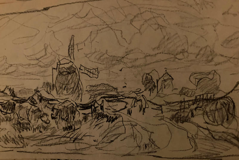 Anton de Jong dutch painter: sketch