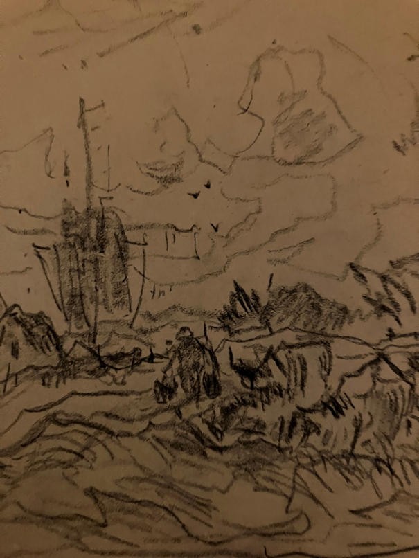 Anton de Jong dutch painter: sketch