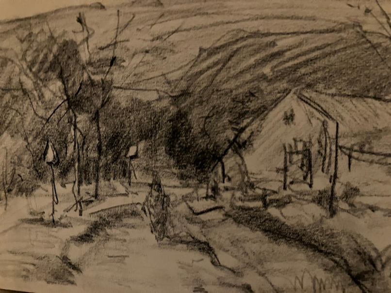 Anton de Jong dutch painter: sketch