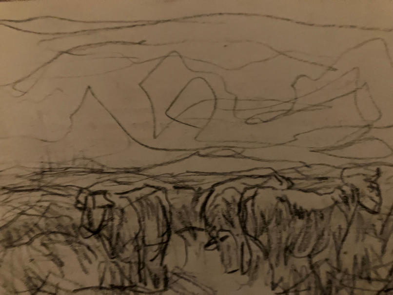 Anton de Jong dutch painter: sketch