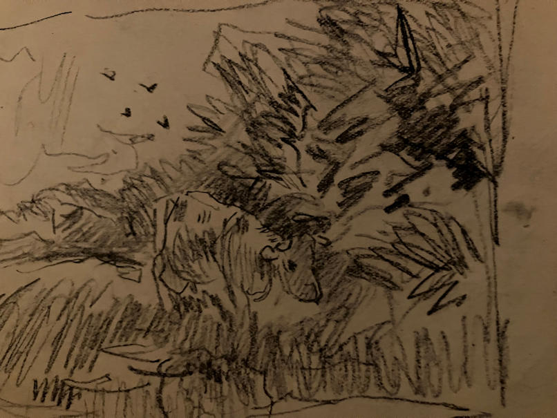 Anton de Jong dutch painter: sketch