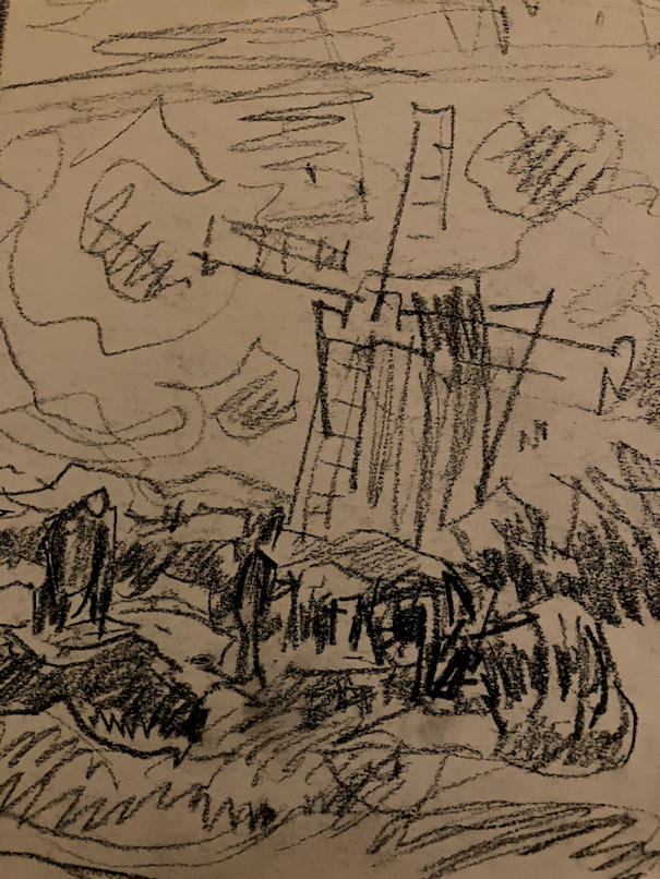 Anton de Jong dutch painter: sketch
