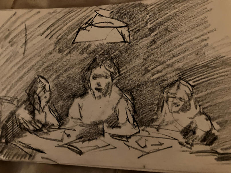 Anton de Jong dutch painter: sketch